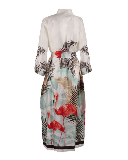Le Sarte Pettegole White Dark Patterned Dress Abiti E Tute Donna