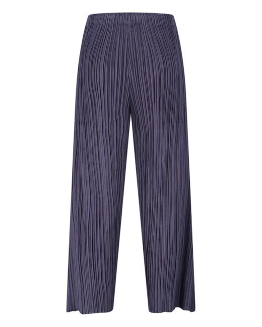 Pleats Please Issey Miyake Blue Pleated Pants