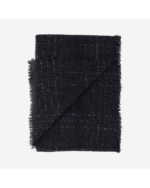 Faliero Sarti Black Adrienne Wool Blend Scarf