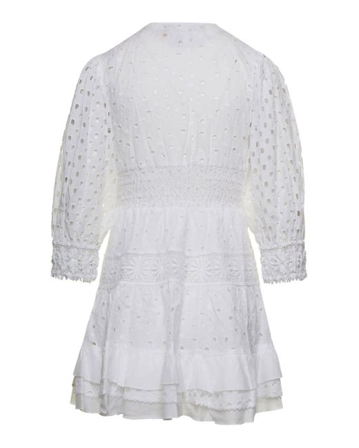 Temptation Positano White Embroidered Dress