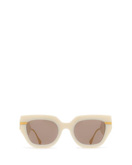 Fendi Pink Fe40097i Ivory Sunglasses