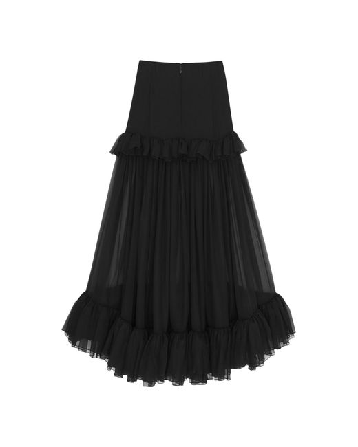 Saint Laurent Black Aint Laurent Long Skirts