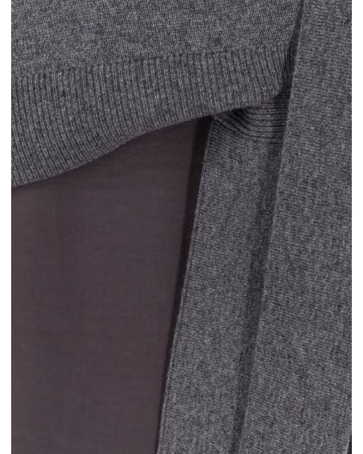 Boss Gray Flalina Dress With Virgin Wool And Cashmere Sweater
