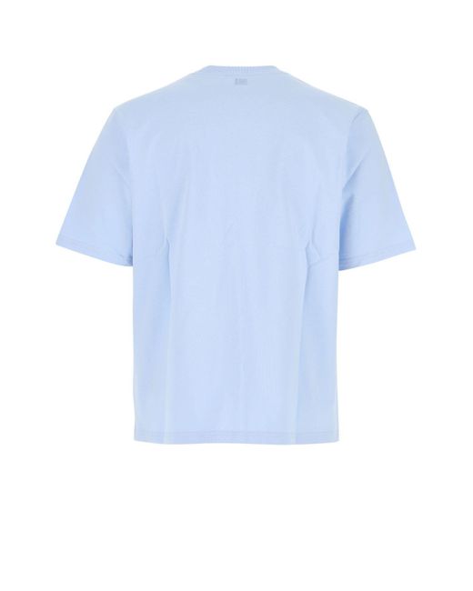 AMI Light Blue Cotton Oversize T-shirt