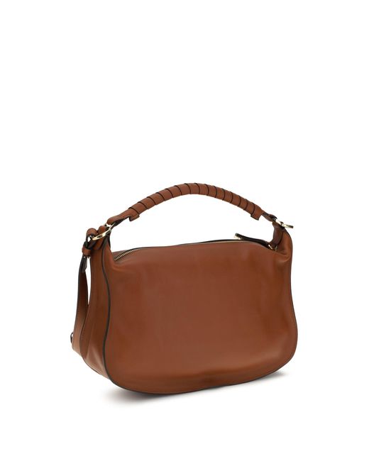 Chloé Brown Small Shoulder Bag Marcie Calf Leather (Bos Taurus)