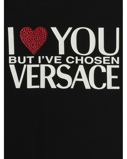 Versace Black 'I Love You' T-Shirt
