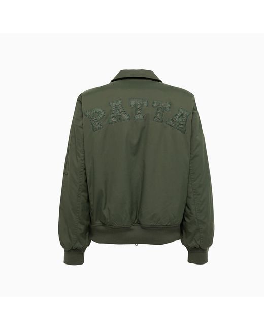 PATTA Green Jet Bomber Jacket for men