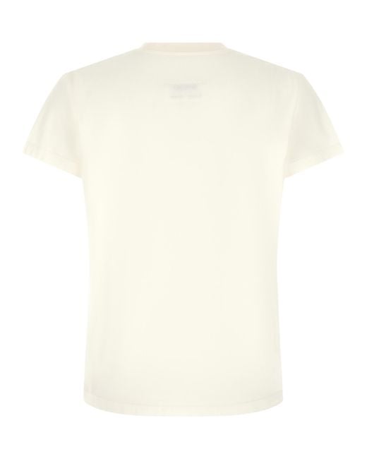 MM6 by Maison Margiela White Cotton T-Shirt