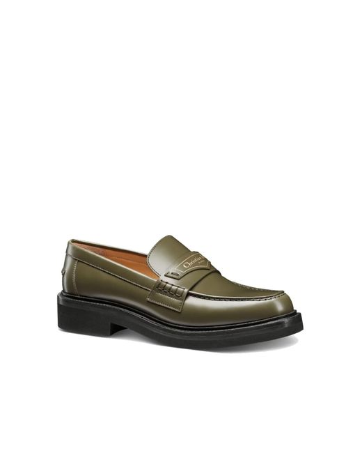Dior Green Leather Loafers