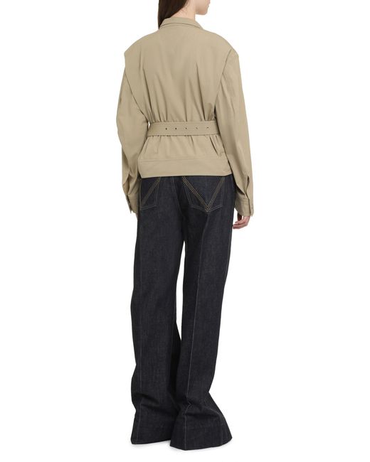 Bottega Veneta Green Jacket Zipped Cotton Polyamide