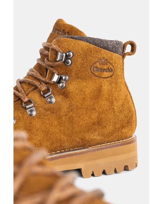 Church's Brown Bottine À Lacets En Veau Velours Doux Marron Boot for men