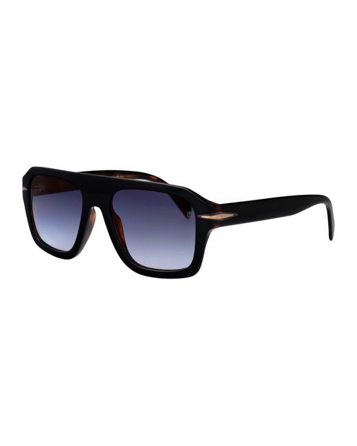 David Beckham Blue Havana Acetate Sunglasses for men
