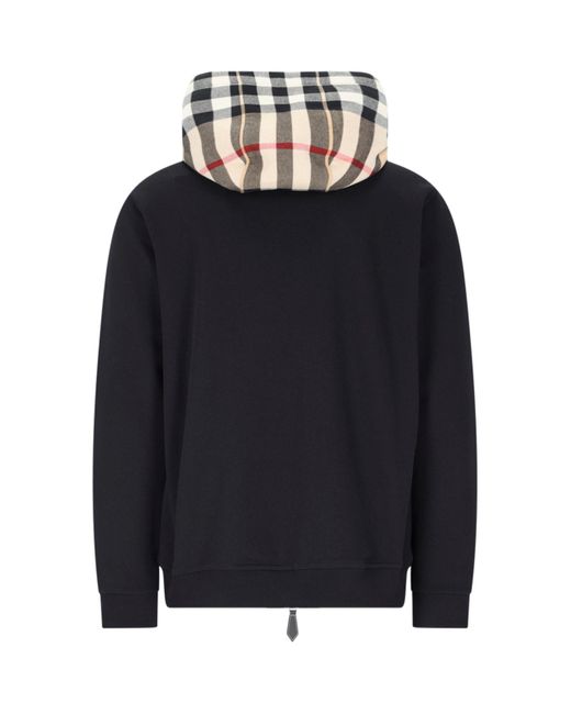 Burberry Blue Check Hoodie for men