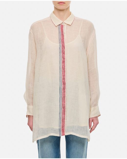 Péro Natural Silk Pattern Shirt