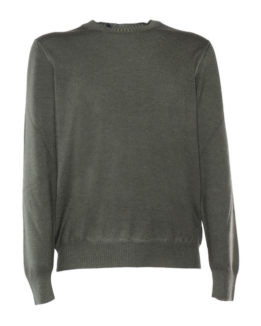 Fay Green Rounded Sweater for men