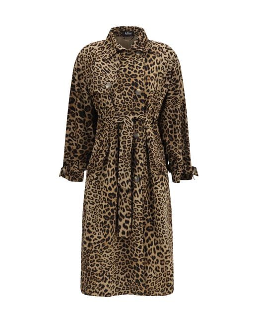 Ella Natural Batwing Sleeve Cotton Trench Coat & Raincoats
