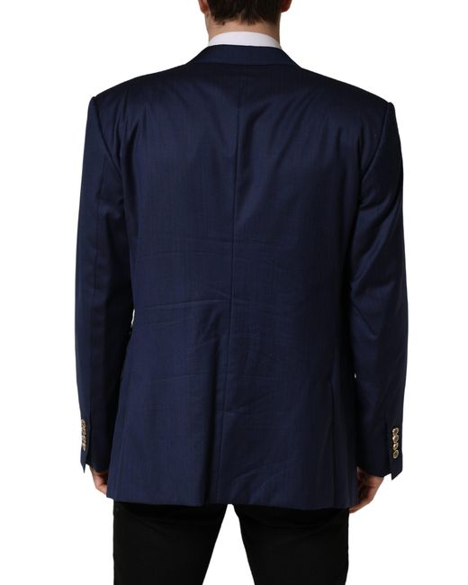 Dolce & Gabbana Blue Single Breasted 2 Button Suit Jacket for men