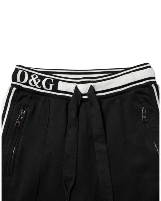 Dolce & Gabbana Black Jersey Jogging Pants