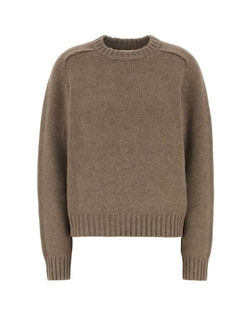 Khaite Brown Mud Cashmere Mae Sweater