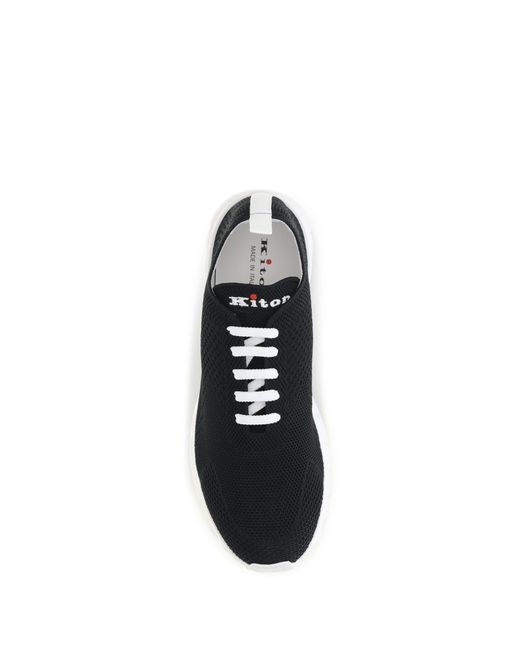 Kiton White Sneakers Fabric Upper: Trainers for men