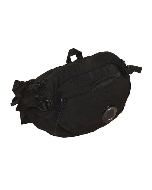 C P Company Black Lens-Detailed Shoulder Bag for men