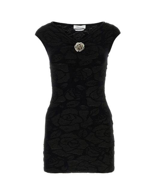 Blumarine Black Polyester Blend Mini Dress