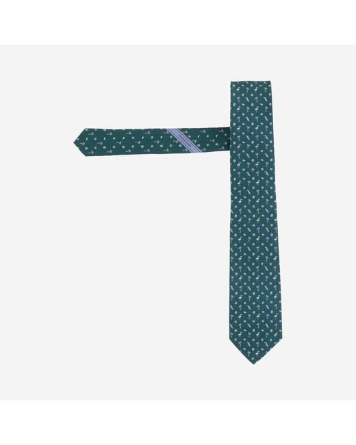 Ferragamo Blue Silk Tie Ties & Bow for men