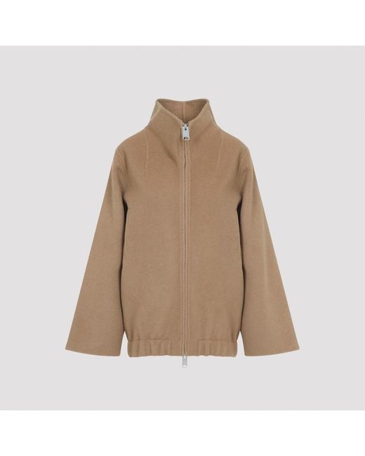 Khaite Natural Zip-Front Jacket