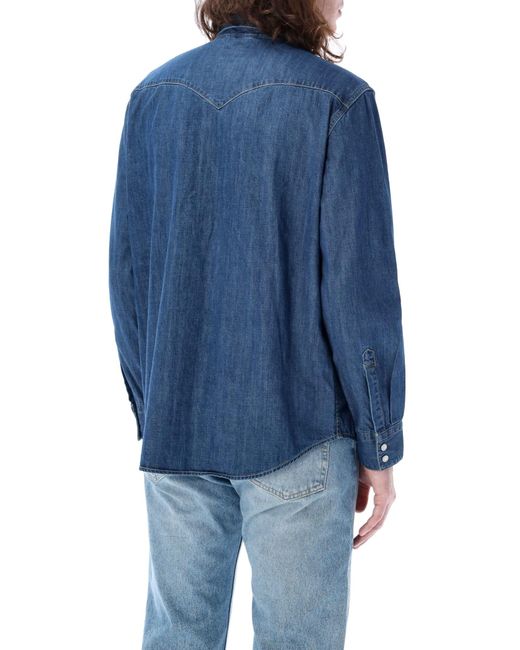 Levi's Blue Barstow Western Shirt for men