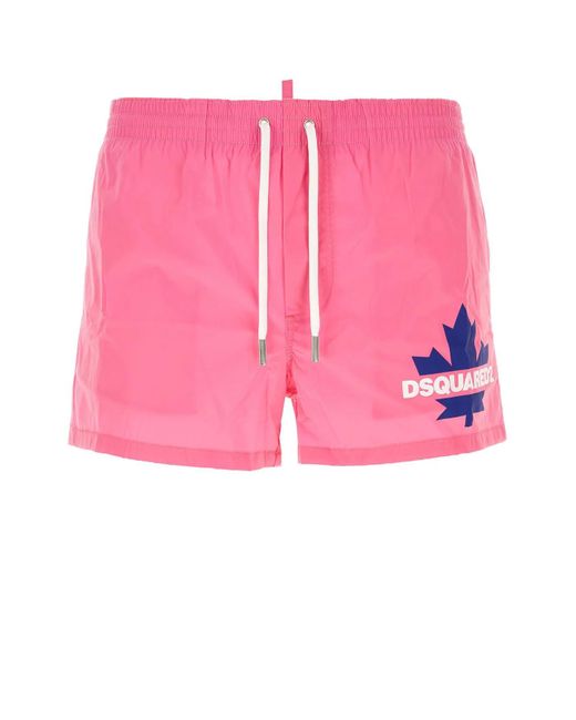 DSquared² Pink Beachwears for men