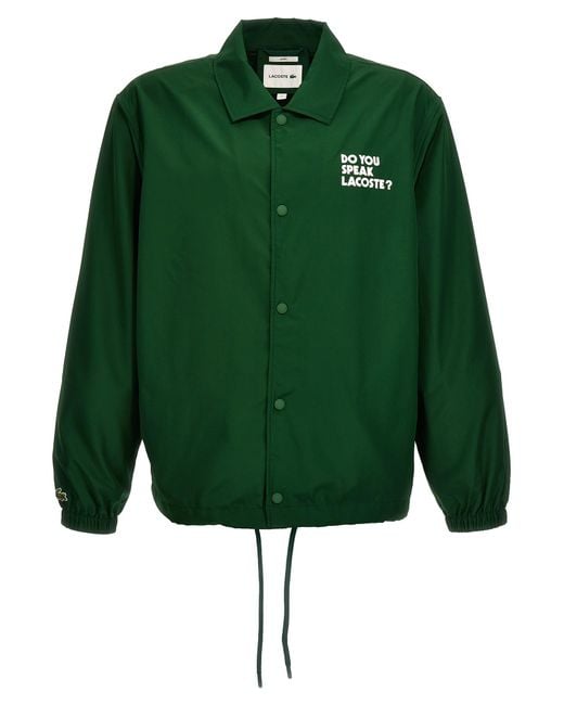 Lacoste Green 'Coach' Jacket for men