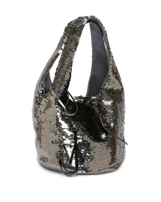 J.W. Anderson Black Sequin Top Handle Bag