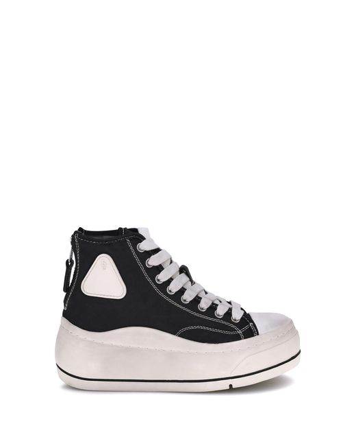R13 White High Top Sneakers Upper: Polyurethane Trainers