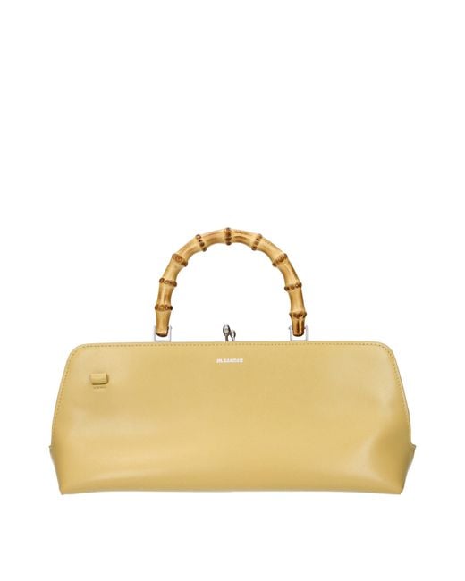 Jil Sander Yellow Leather Crossbody Bag