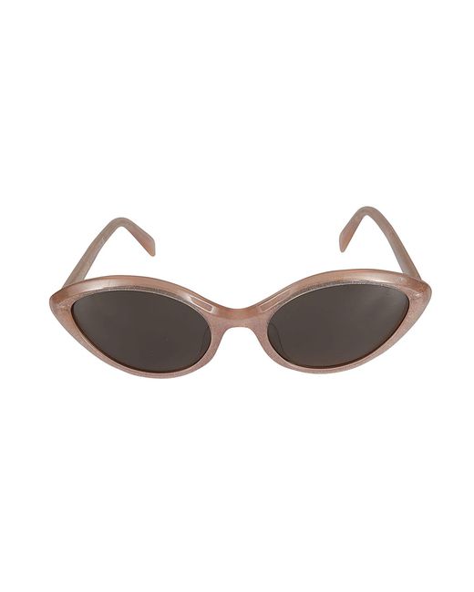 Céline Brown Embellished Cat-eye Sunglasses