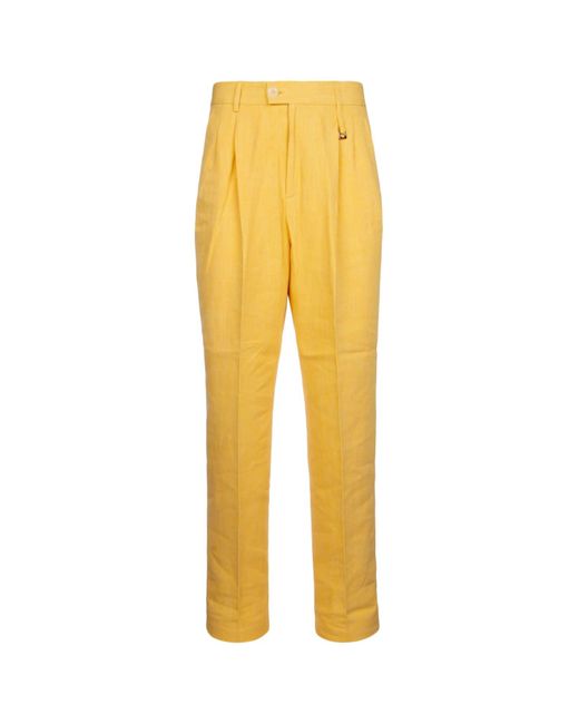 Jacquemus Yellow Le Raphia Madeiro Straight-leg Trousers for men