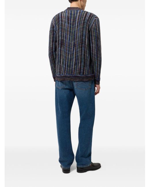 Missoni Blue Cardigan Wool Cardigans for men