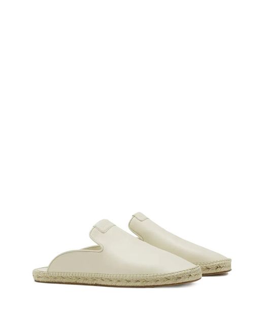 Lanvin White Leather Espadrilles Cream Shoe