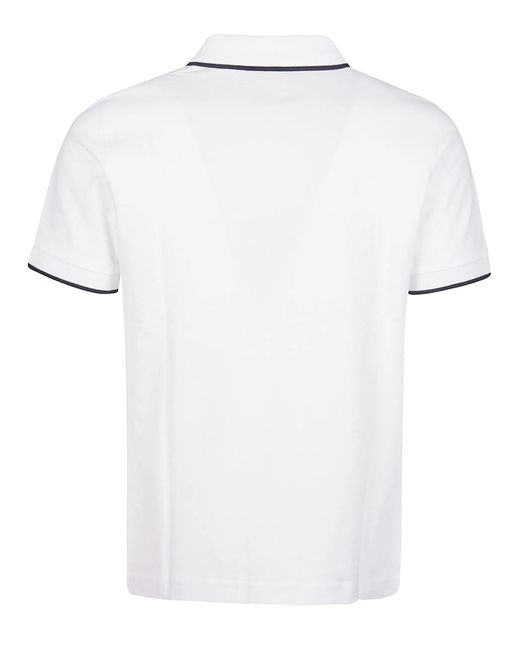 Fay White Cotton Polo Shirt for men