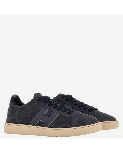 Hogan Blue Sneakers Leather Leather/Rubber Trainers for men