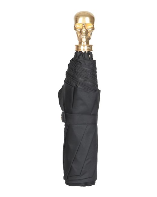Alexander McQueen Black Foldable Skull Umbrella