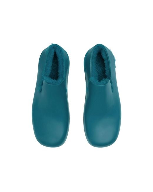 Bottega Veneta Blue Shearling Slippers