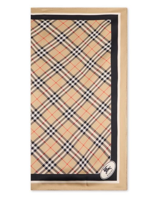 Burberry Brown Silk Scarf