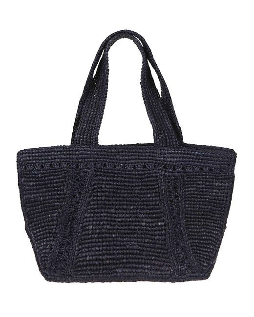 Patou Blue Trapeze Tote Bag Pm