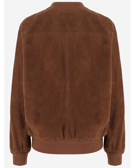 Valentino Brown Leather Jacket Lambskin