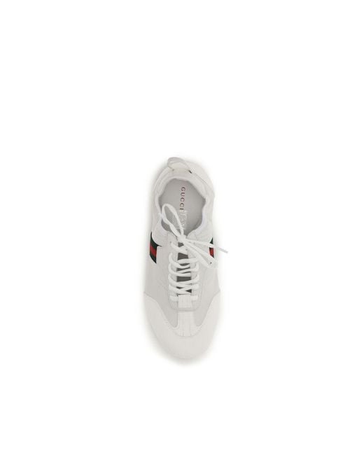Gucci White Sneakers Flex Calf Leather