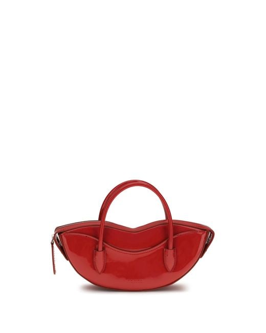 Fiorucci Red Mini Lips Shoulder Bag Calf Leather Bos Taurus