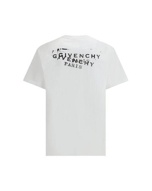 Givenchy White Logo Cotton T-Shirt for men