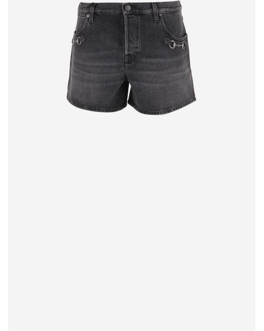 Gucci Black Jeans Short Cotton Denim