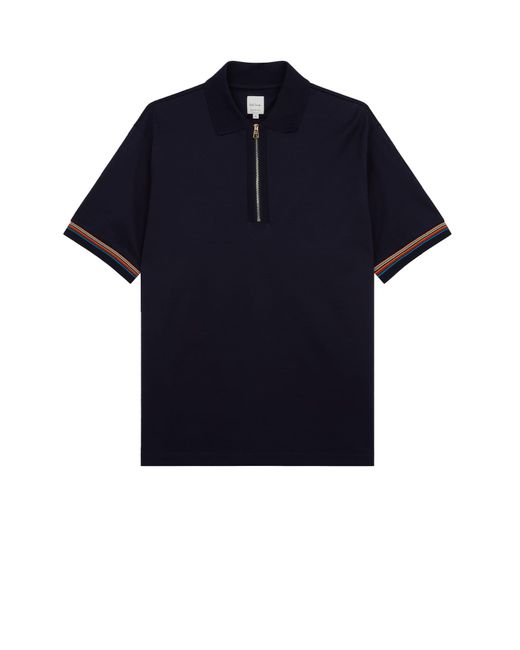 Paul Smith Blue Dark Short-Sleeved Polo Shirt for men